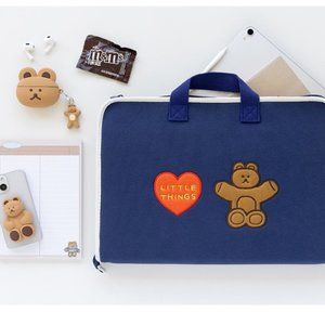 15 Laptop Macbook Bags with Handle Navy